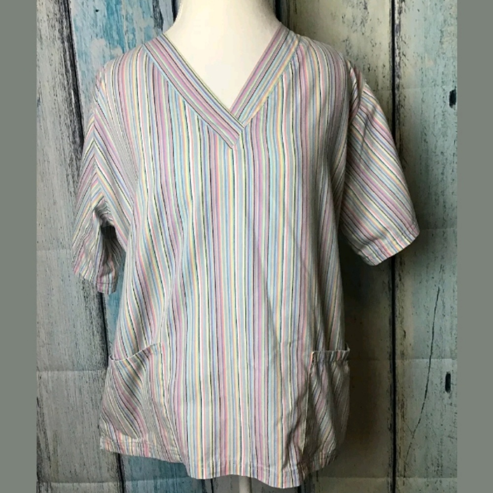 UA striped nurse medical scrub (B)